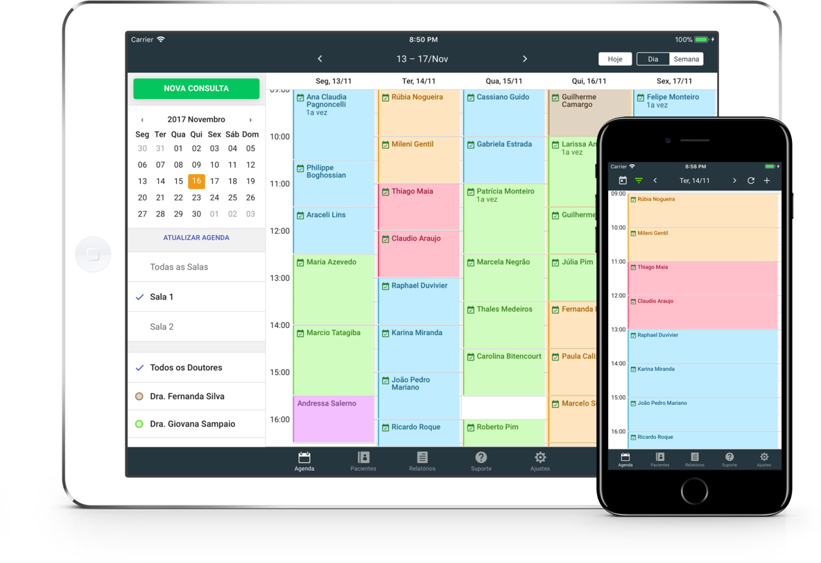 Agenda Médica em diversos devices